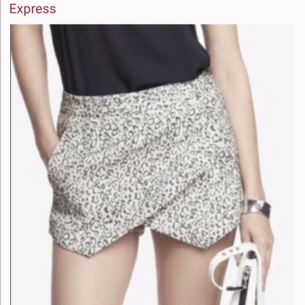 Express cheetah print shorts